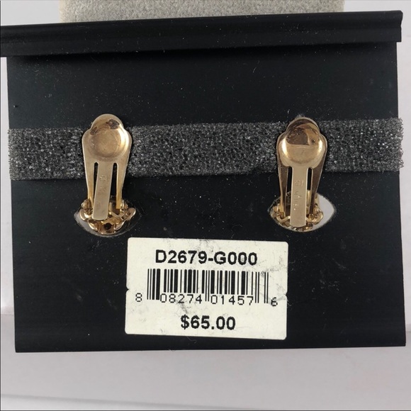 John Medeiros Classic Clip On Style Statement Earrings NWT - Picture 2 of 3